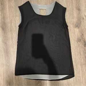 Gray black reversible blouse